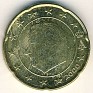 Euro - 20 Euro Cent - Belgium - 1999 - Brass - KM# 228 - Obv: Head left within circle, stars 3/4 surround, date below Rev: Denomination and map - 0
